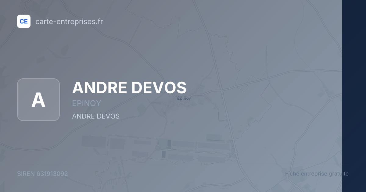 ANDRE DEVOS — 631913092 — fiche entreprise
