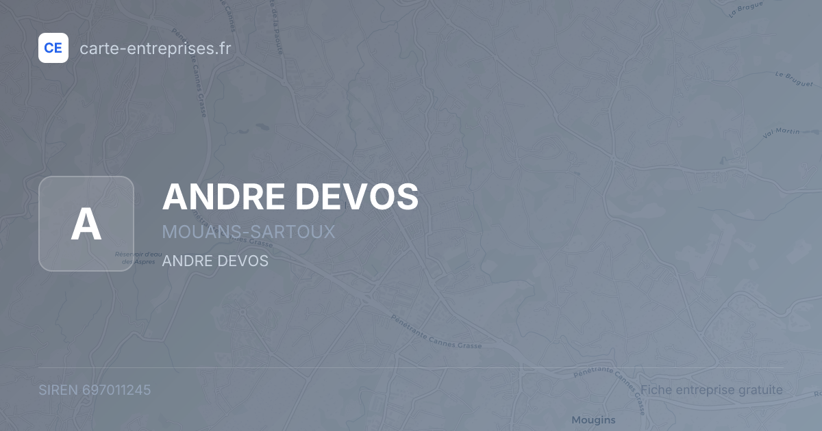 ANDRE DEVOS — 697011245 — fiche entreprise