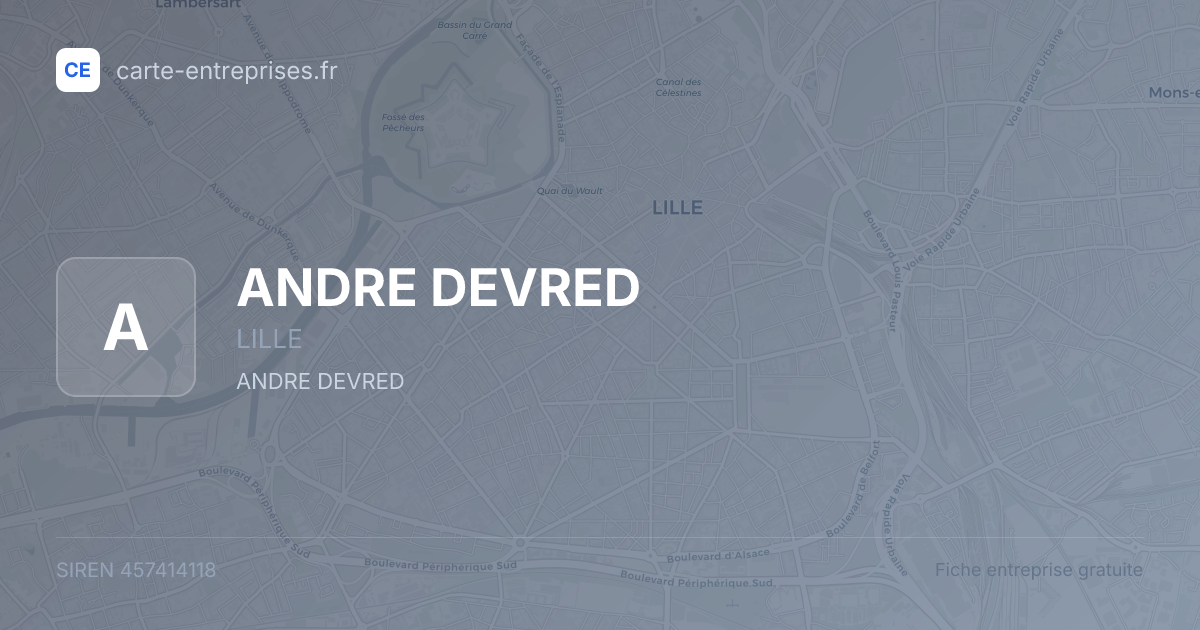 ANDRE DEVRED — 457414118 — fiche entreprise