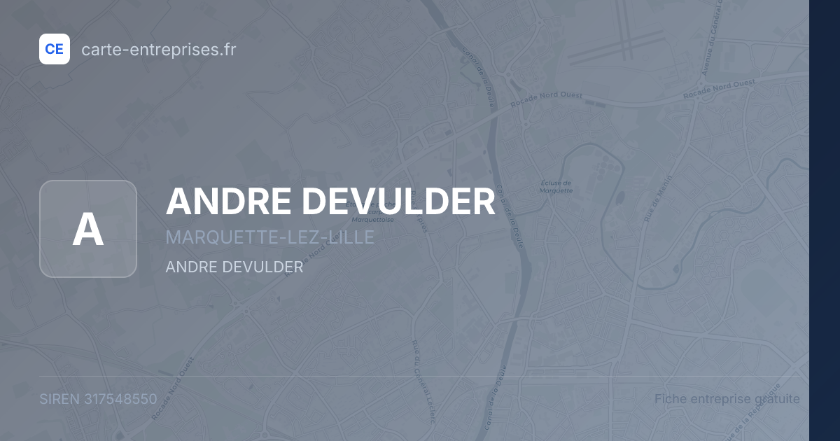 ANDRE DEVULDER — 317548550 — fiche entreprise