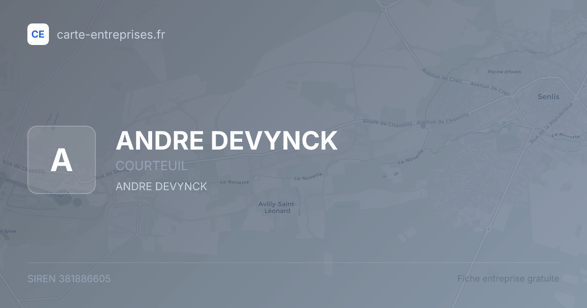 ANDRE DEVYNCK — 381886605 — fiche entreprise