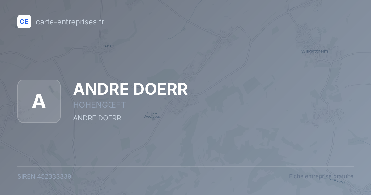 ANDRE DOERR — 452333339 — fiche entreprise