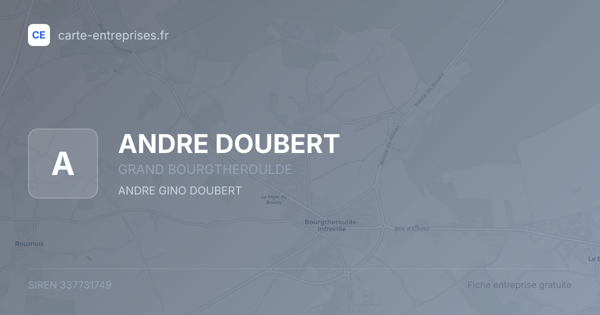 ANDRE DOUBERT — 337731749 — fiche entreprise