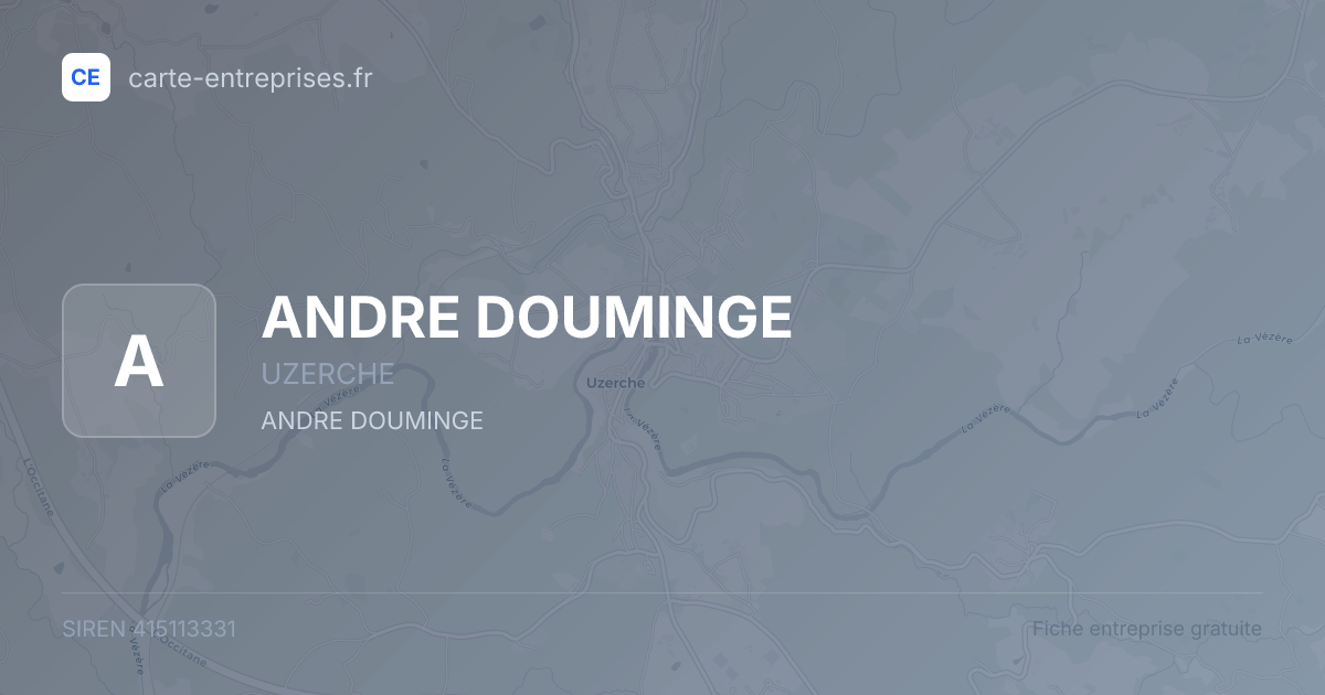 ANDRE DOUMINGE — 415113331 — fiche entreprise