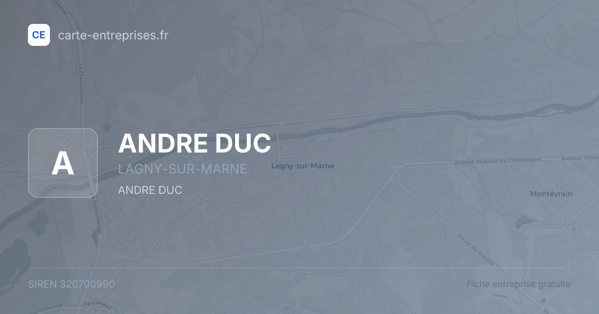ANDRE DUC — 320700990 — fiche entreprise