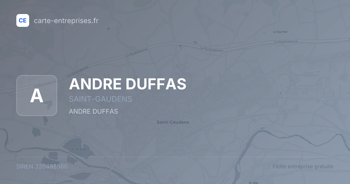 ANDRE DUFFAS — 320498660 — fiche entreprise