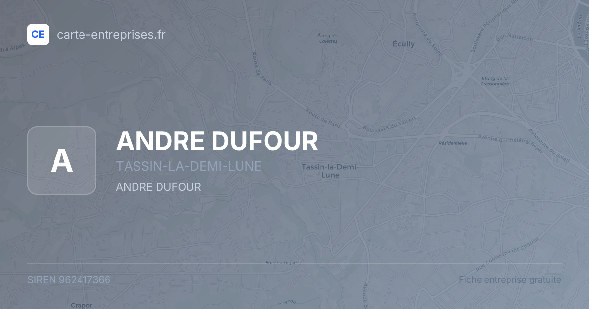 ANDRE DUFOUR — 962417366 — fiche entreprise