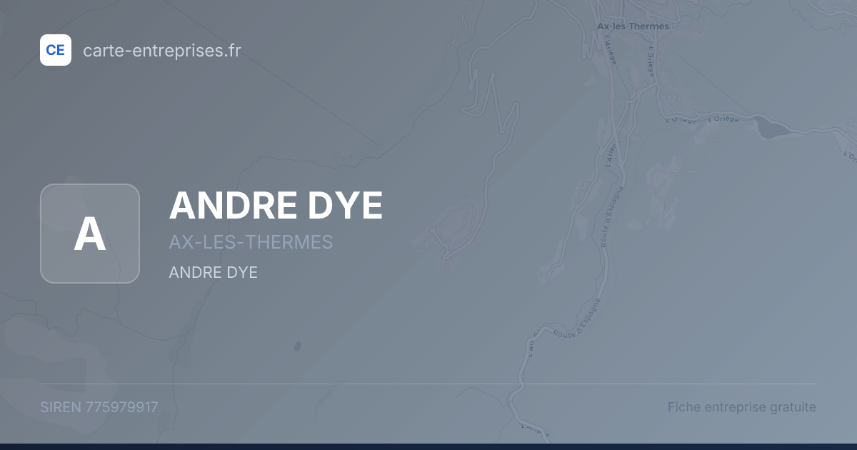 ANDRE DYE — 775979917 — fiche entreprise