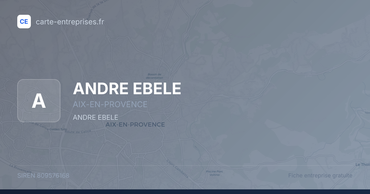 ANDRE EBELE — 809576168 — fiche entreprise