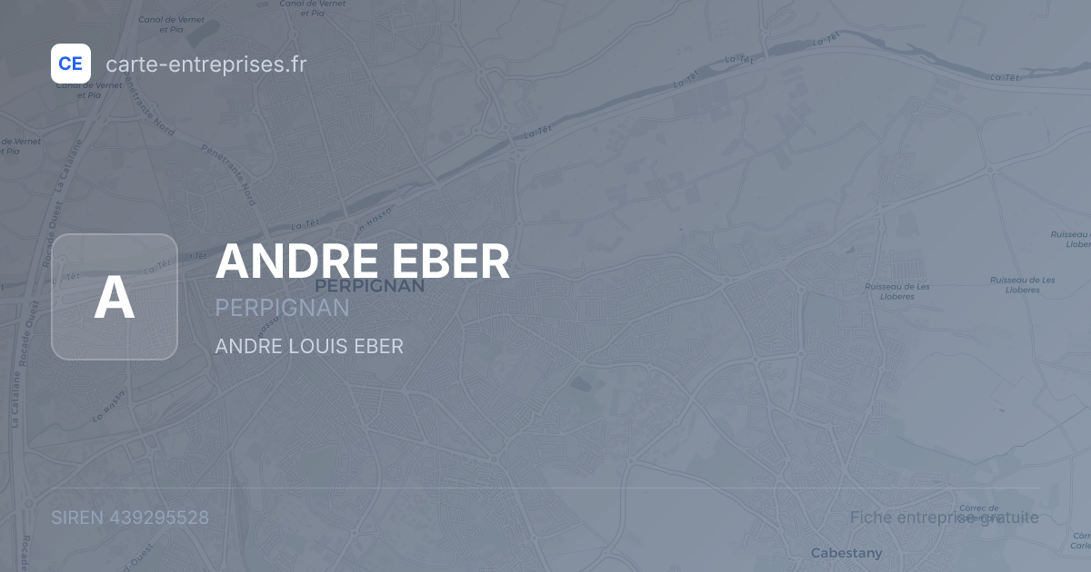 ANDRE EBER — 439295528 — fiche entreprise