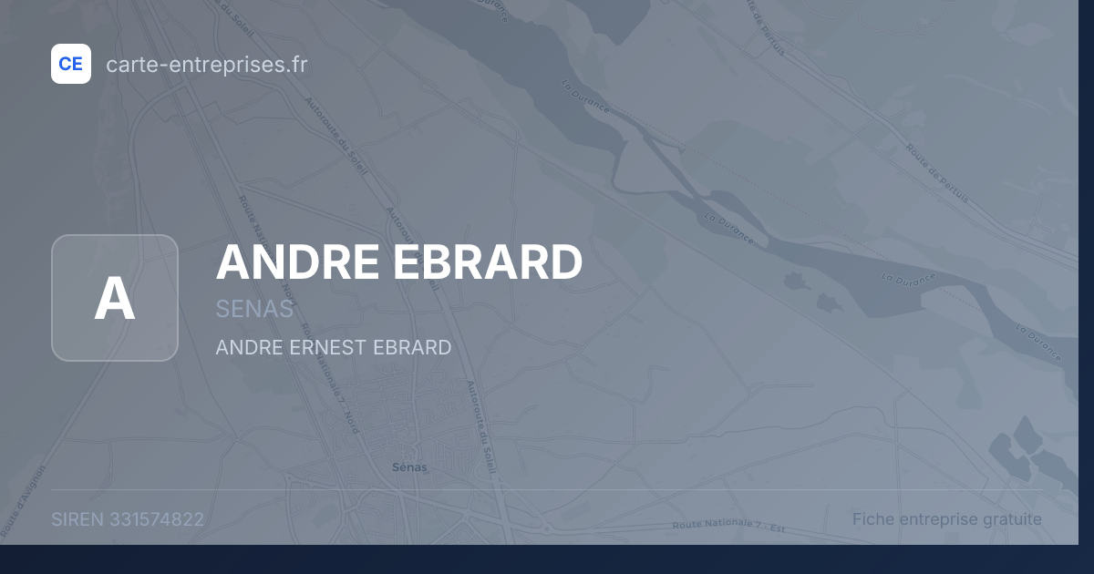 ANDRE EBRARD — 331574822 — fiche entreprise