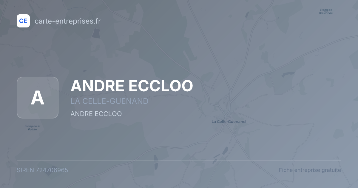 ANDRE ECCLOO — 724706965 — fiche entreprise