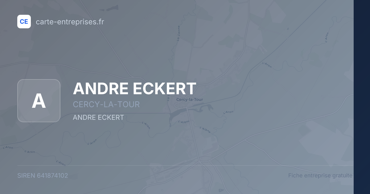 ANDRE ECKERT — 641874102 — fiche entreprise