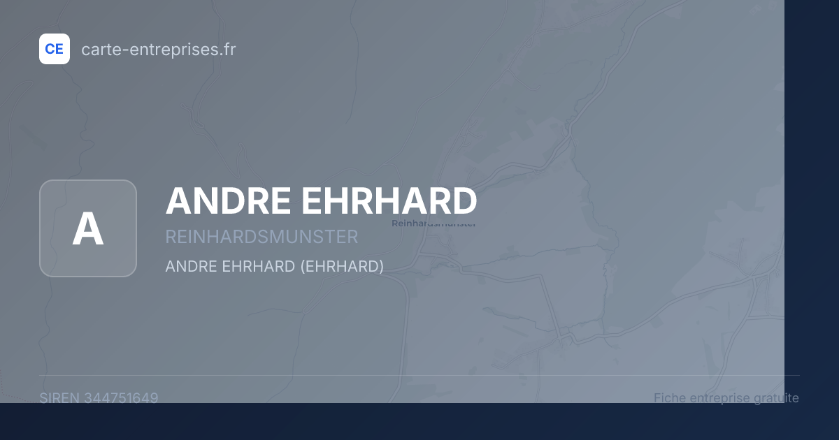 ANDRE EHRHARD — 344751649 — fiche entreprise
