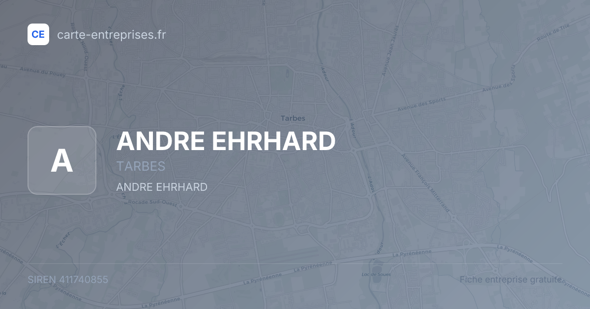 ANDRE EHRHARD — 411740855 — fiche entreprise