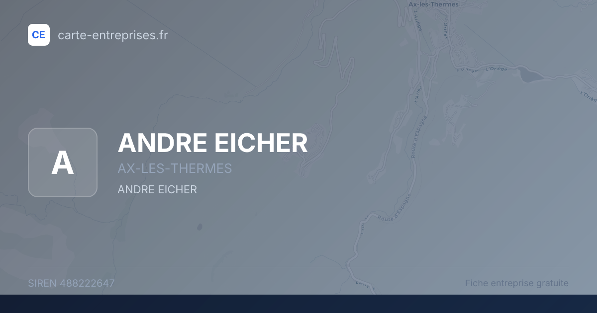 ANDRE EICHER — 488222647 — fiche entreprise