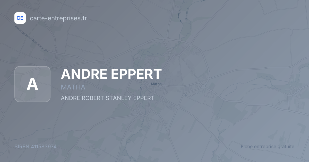 ANDRE EPPERT — 411583974 — fiche entreprise