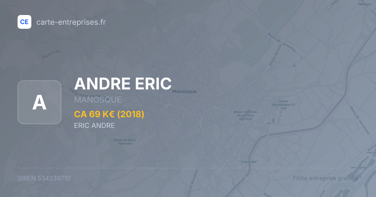 ANDRE ERIC — 534239710 — fiche entreprise