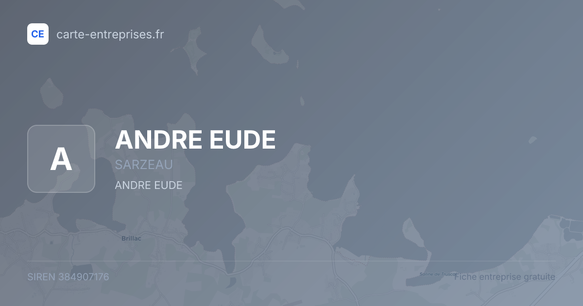ANDRE EUDE — 384907176 — fiche entreprise