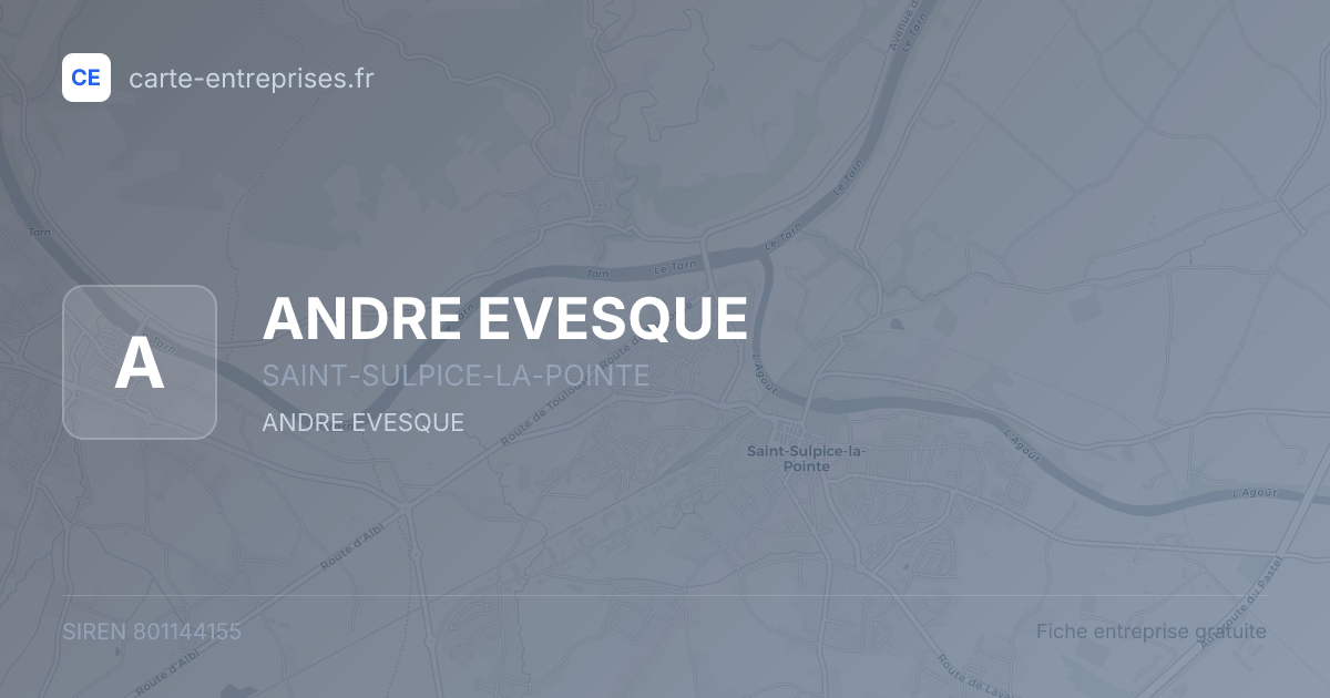 ANDRE EVESQUE — 801144155 — fiche entreprise