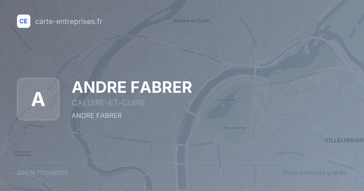 ANDRE FABRER — 775596190 — fiche entreprise
