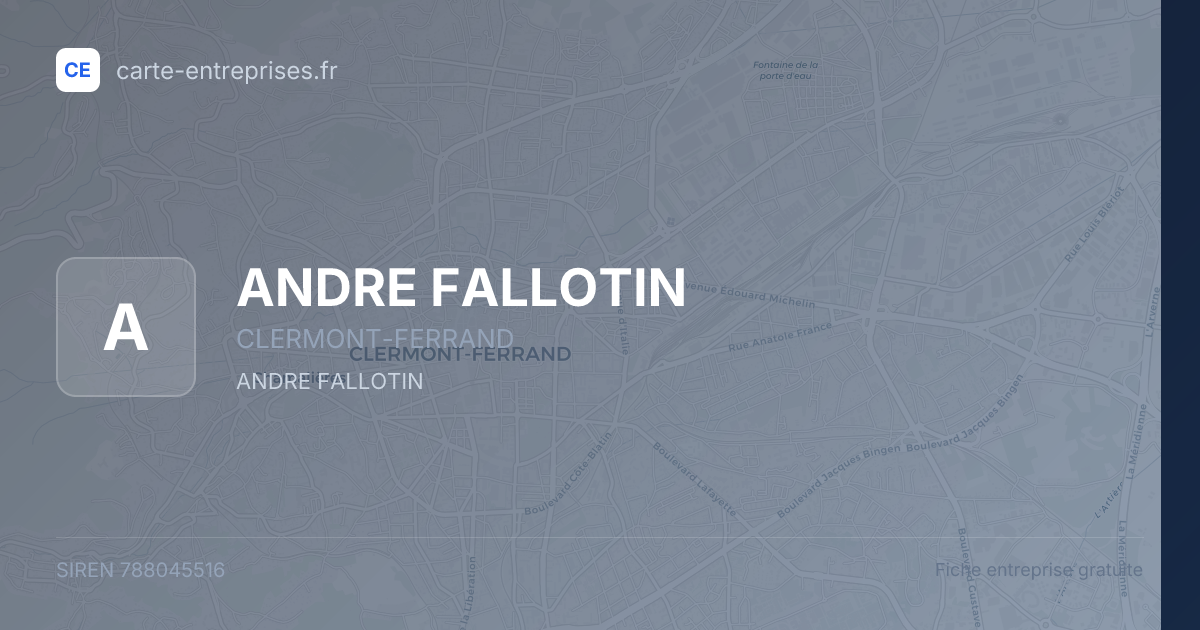 ANDRE FALLOTIN — 788045516 — fiche entreprise