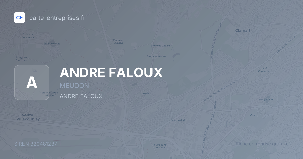 ANDRE FALOUX — 320481237 — fiche entreprise