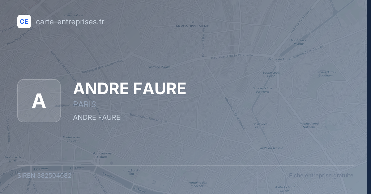 ANDRE FAURE — 382504082 — fiche entreprise