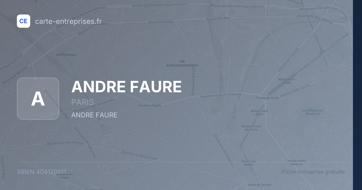 ANDRE FAURE — 404120511 — fiche entreprise