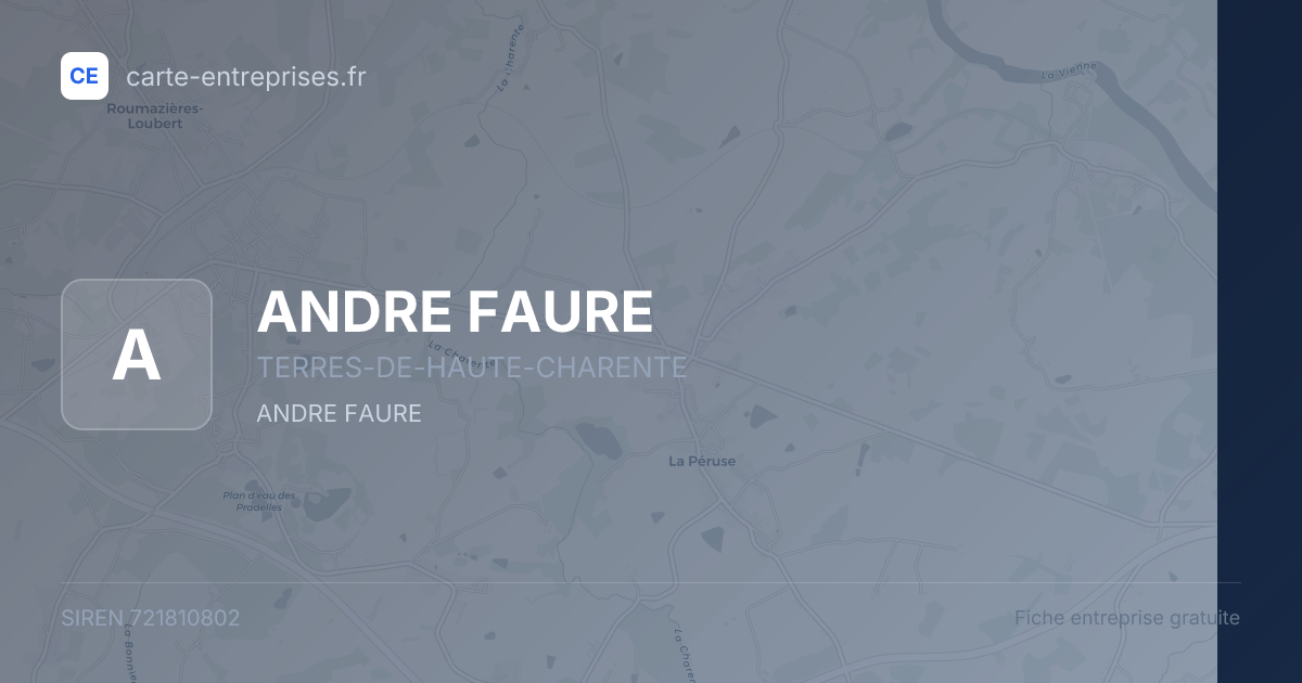 ANDRE FAURE — 721810802 — fiche entreprise