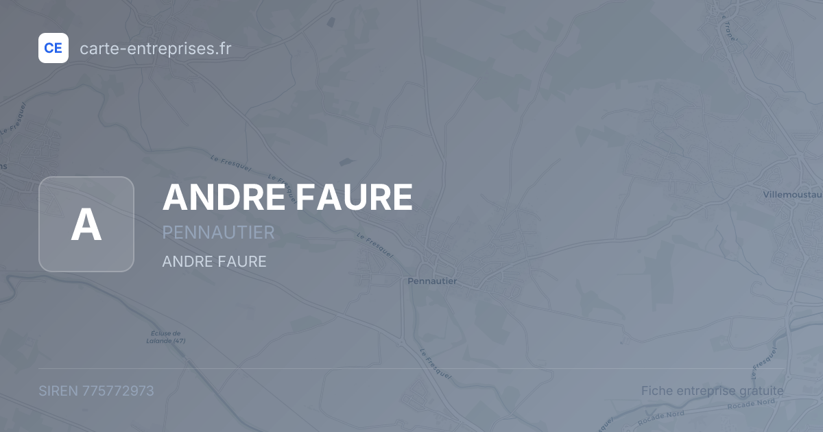 ANDRE FAURE — 775772973 — fiche entreprise