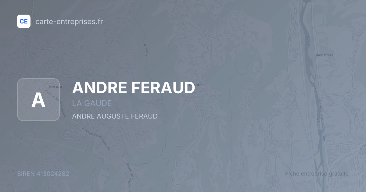 ANDRE FERAUD — 413024282 — fiche entreprise