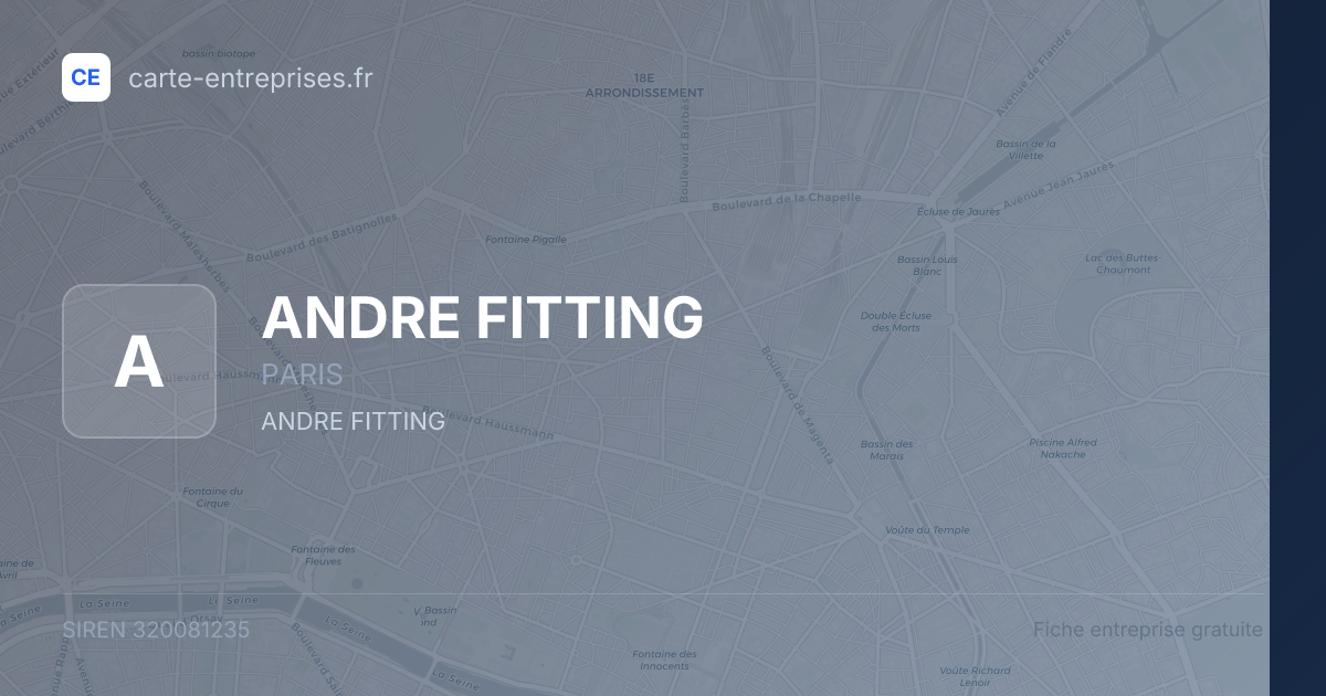 ANDRE FITTING — 320081235 — fiche entreprise