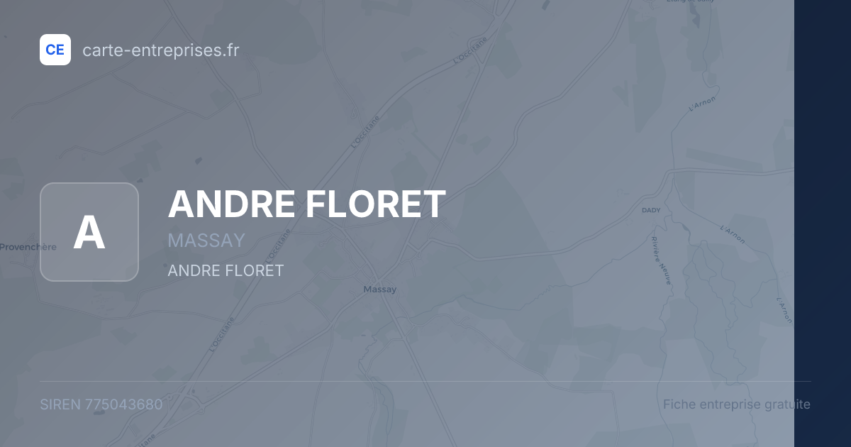 ANDRE FLORET — 775043680 — fiche entreprise