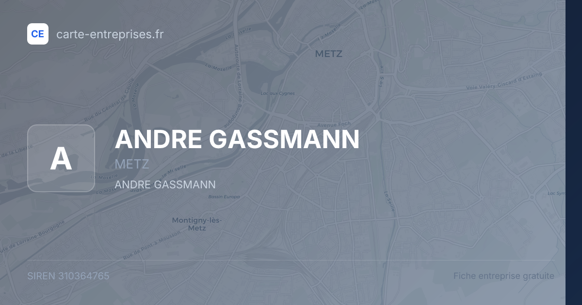 ANDRE GASSMANN — 310364765 — fiche entreprise