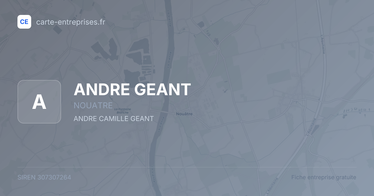 ANDRE GEANT — 307307264 — fiche entreprise