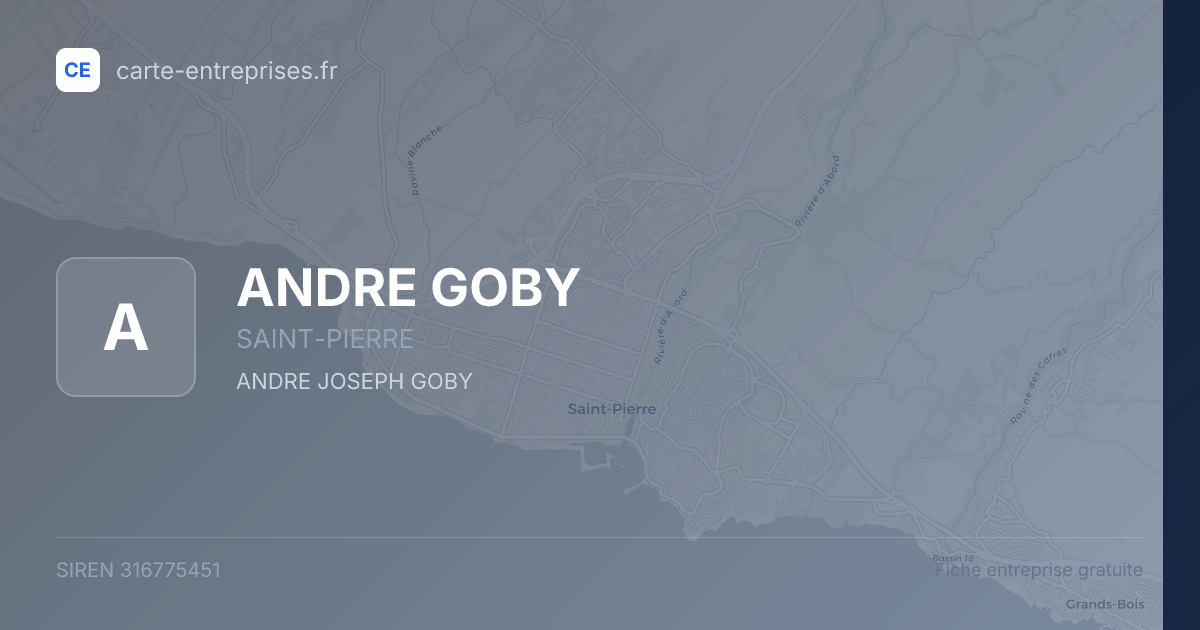 ANDRE GOBY — 316775451 — fiche entreprise