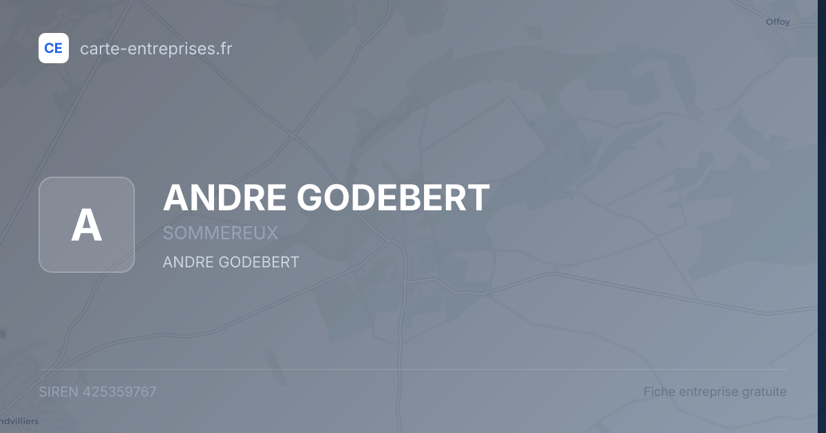 ANDRE GODEBERT — 425359767 — fiche entreprise