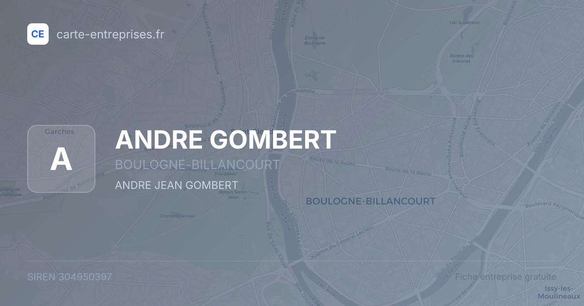ANDRE GOMBERT — 304950397 — fiche entreprise