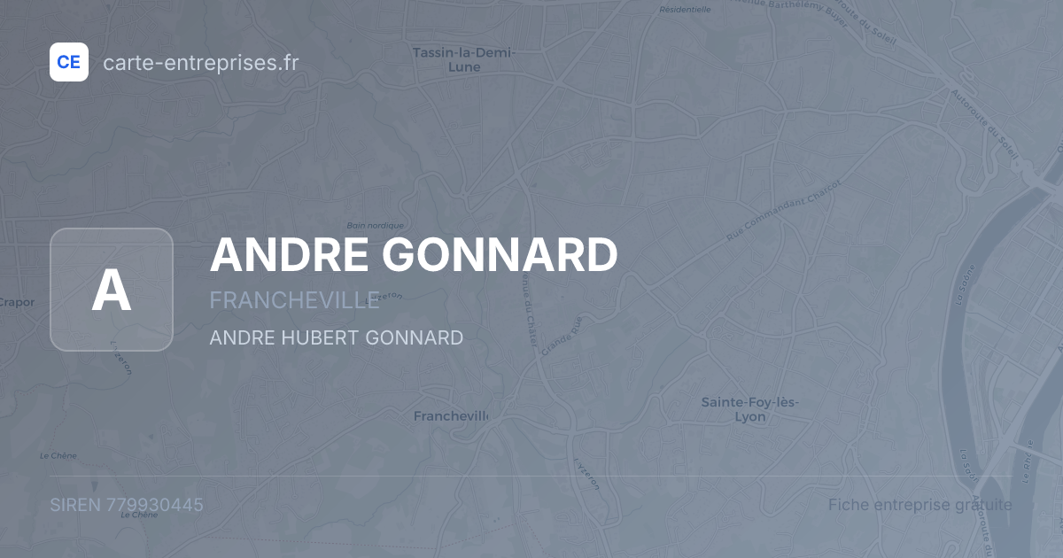 ANDRE GONNARD — 779930445 — fiche entreprise