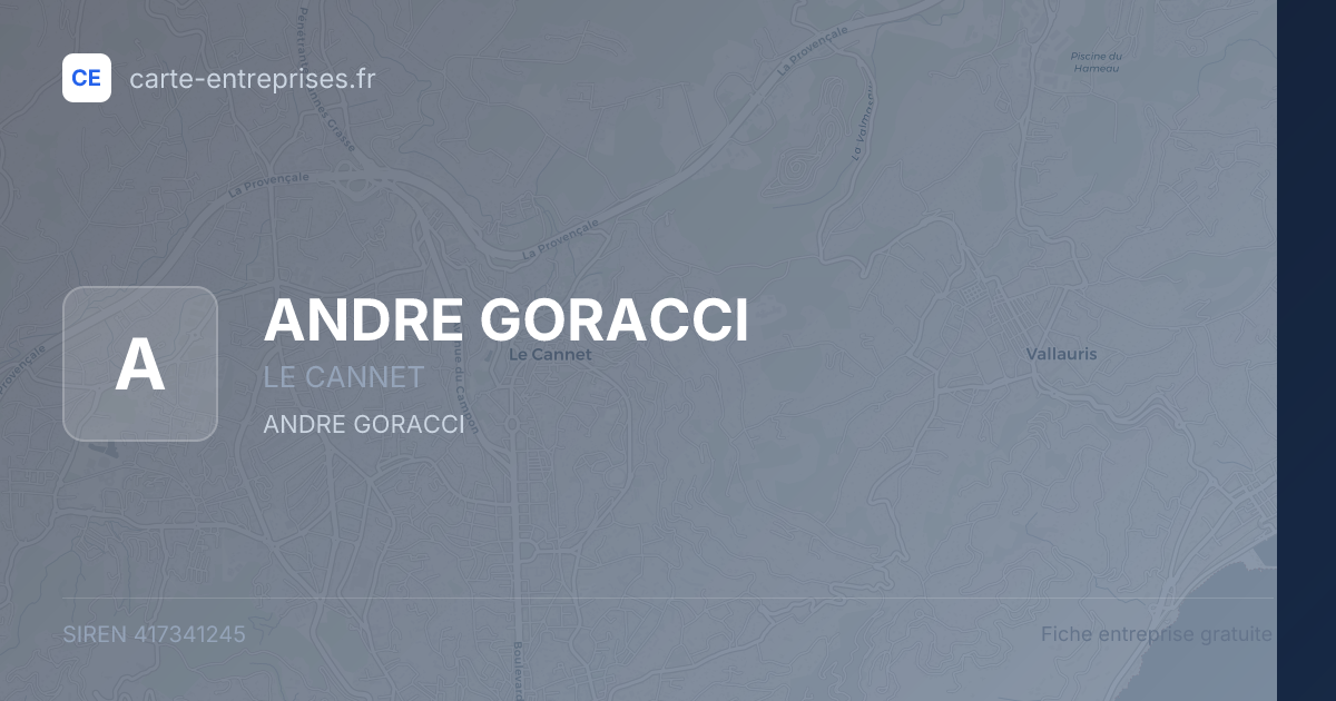 ANDRE GORACCI — 417341245 — fiche entreprise