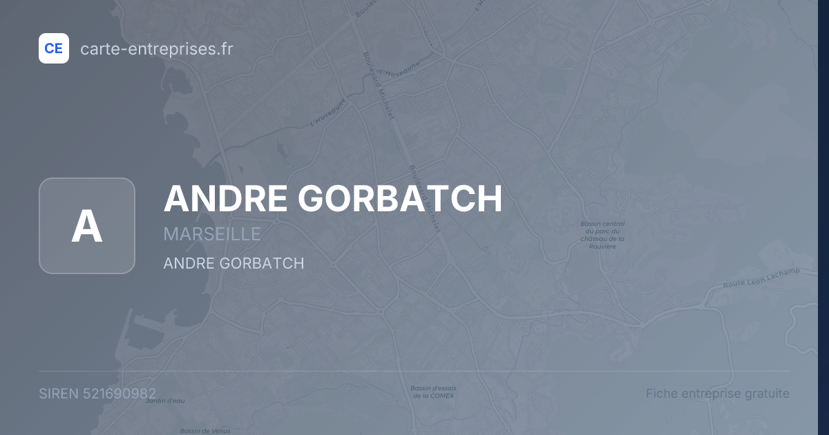 ANDRE GORBATCH — 521690982 — fiche entreprise