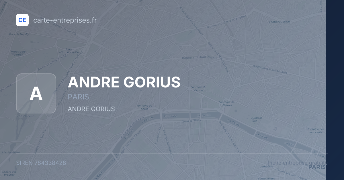 ANDRE GORIUS — 784338428 — fiche entreprise