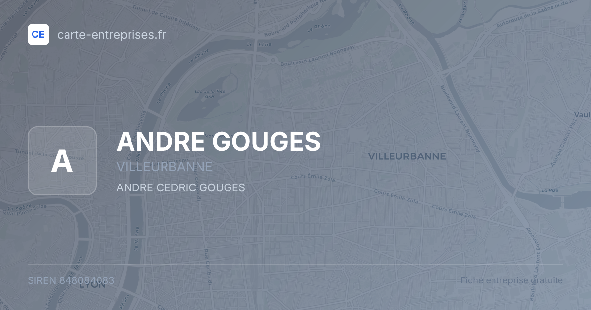 ANDRE GOUGES — 848084083 — fiche entreprise