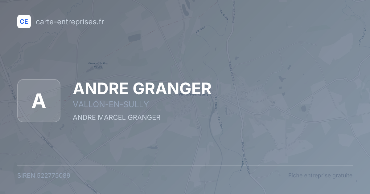 ANDRE GRANGER — 522775089 — fiche entreprise