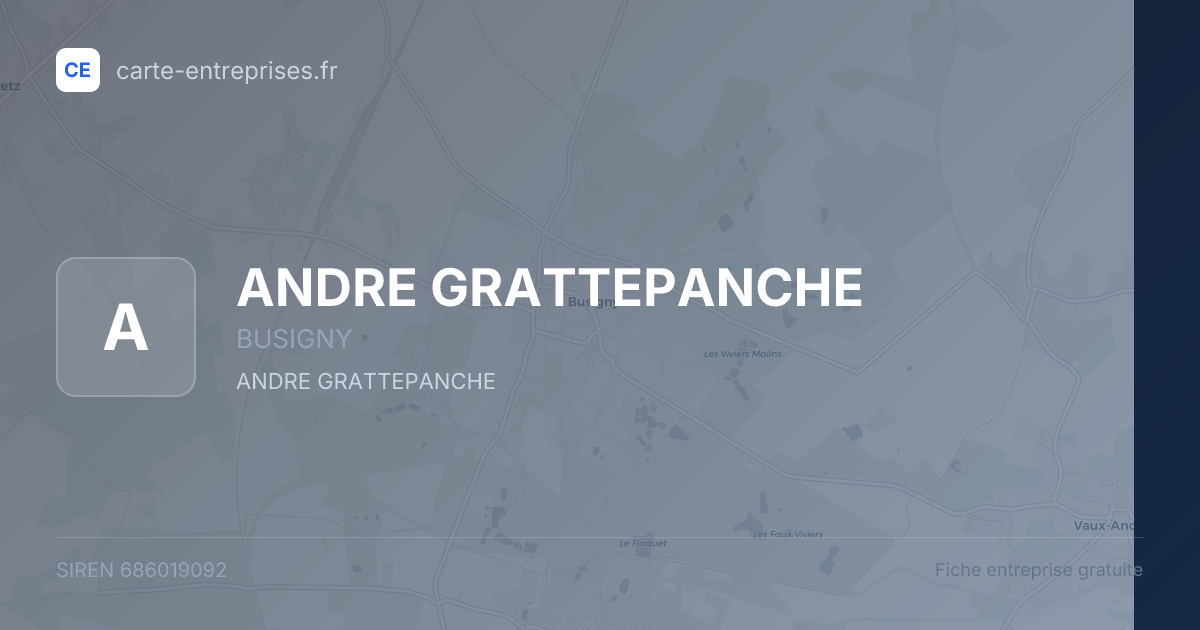 ANDRE GRATTEPANCHE — 686019092 — fiche entreprise
