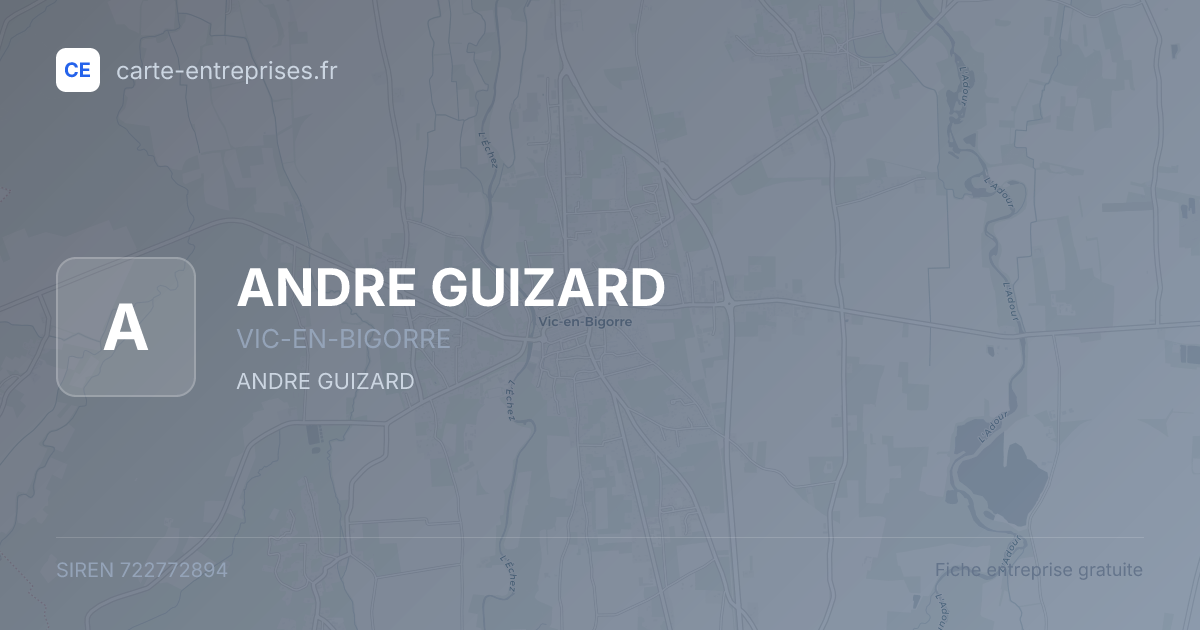ANDRE GUIZARD — 722772894 — fiche entreprise