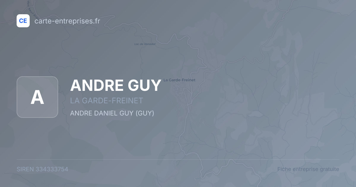 ANDRE GUY — 334333754 — fiche entreprise