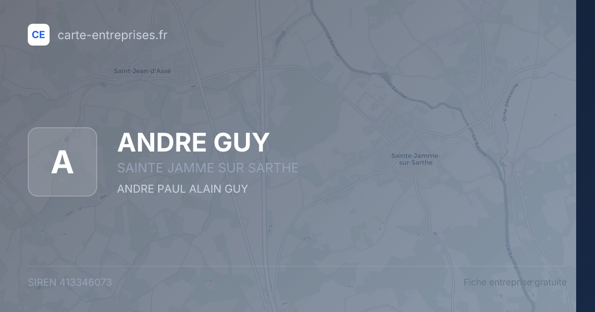 ANDRE GUY — 413346073 — fiche entreprise