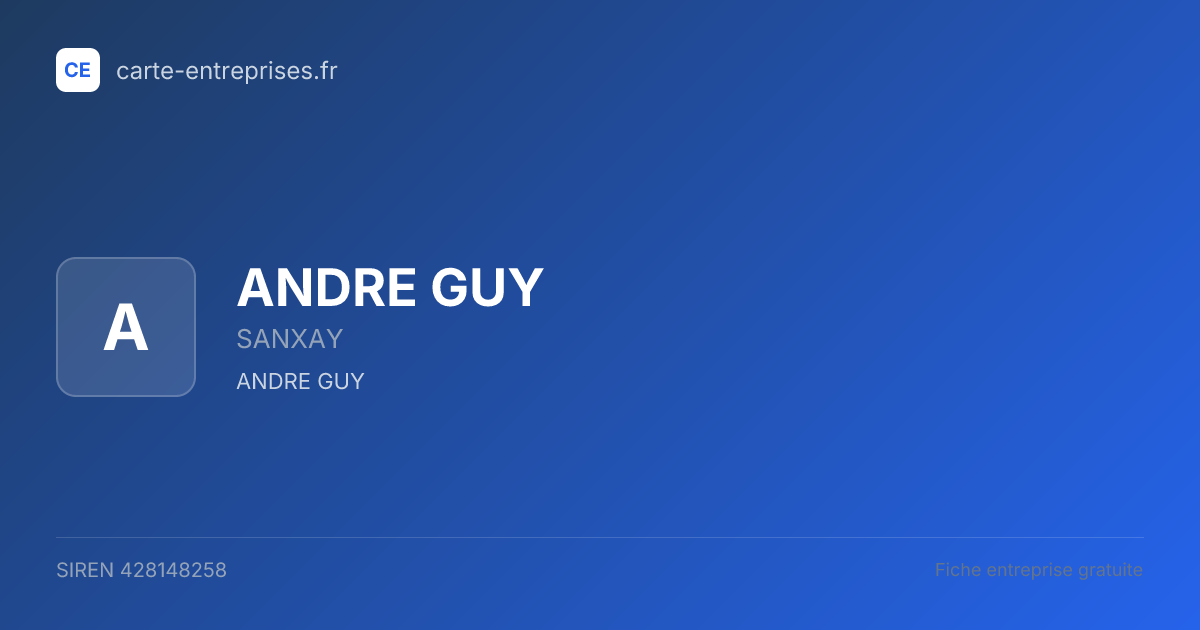 ANDRE GUY — 428148258 — fiche entreprise